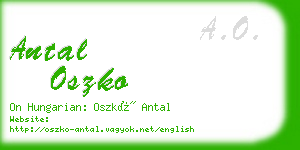 antal oszko business card